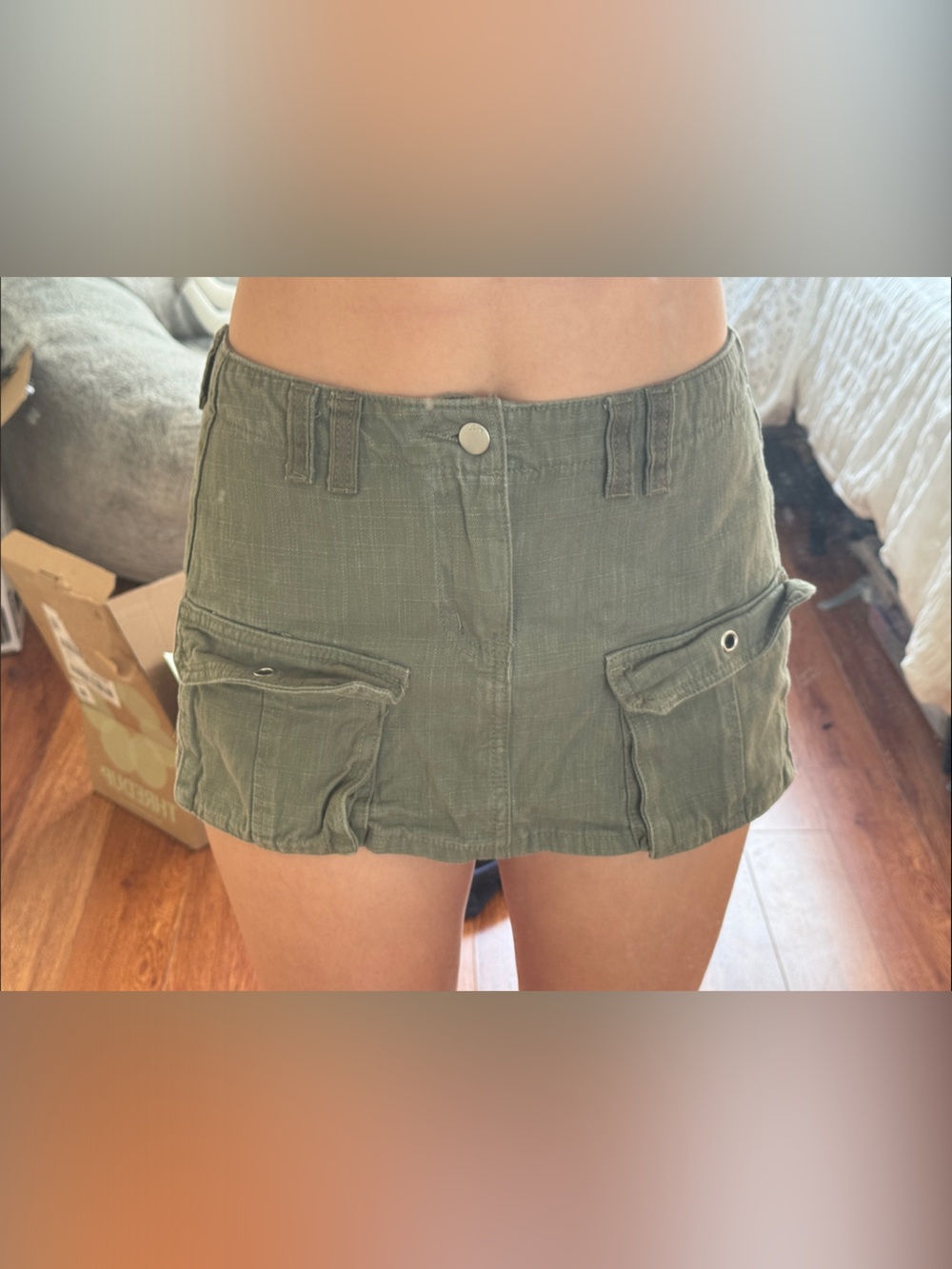 TCL Olive Utility Cargo Mini Skort